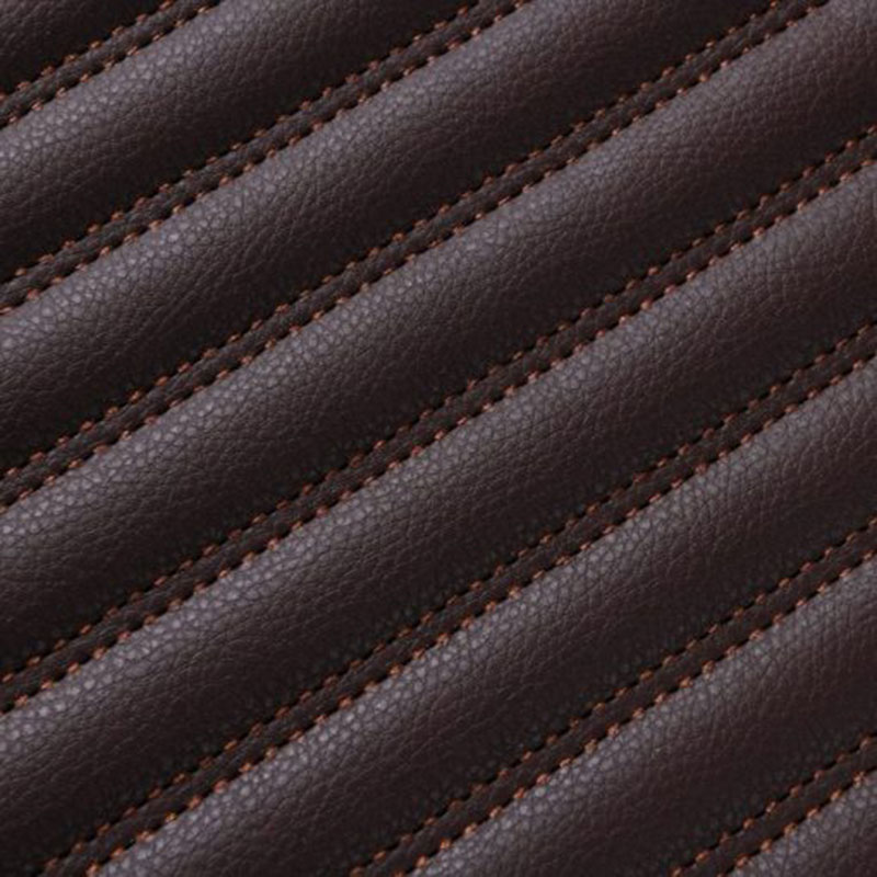 Dark Brown Luxury Leather Stripe Car Mats Manufacturers