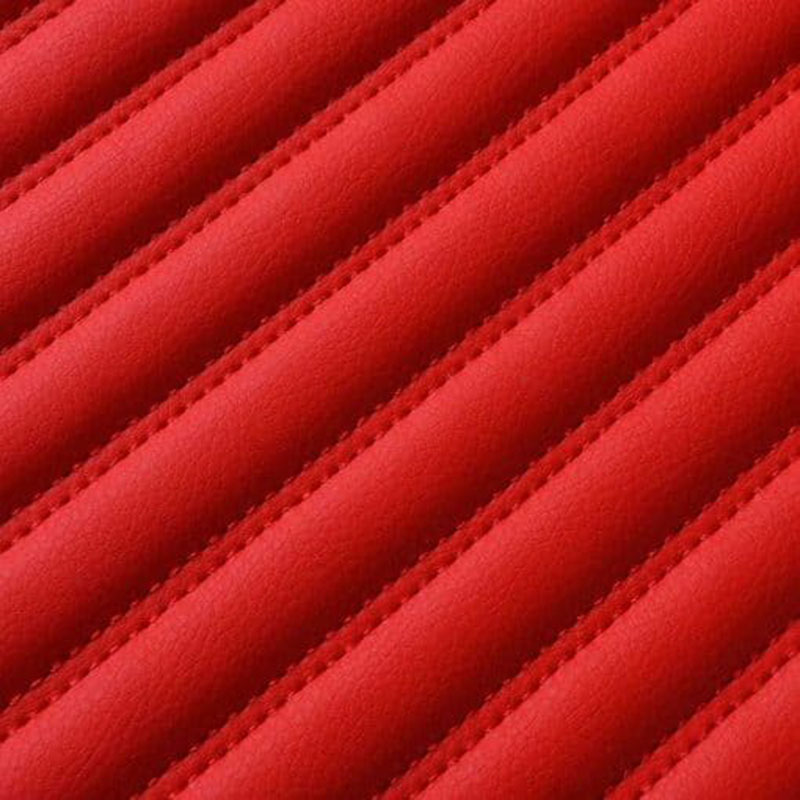 Red Luxury Leather Stripe Car Mats Manufacturers